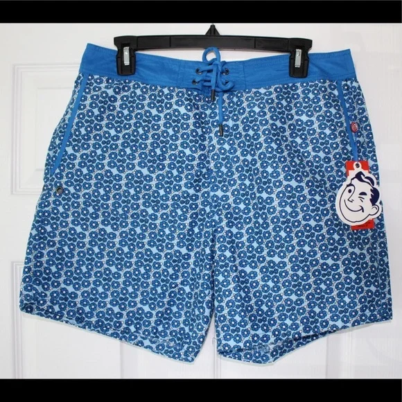 Mr. SwimTropical Lt Blue Board Shorts